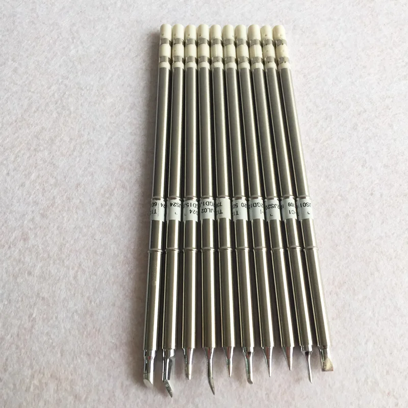 T12 Series Solder Iron Tips 10PCS/LOT For Hakko Soldering Rework Station FX-951 FX-952