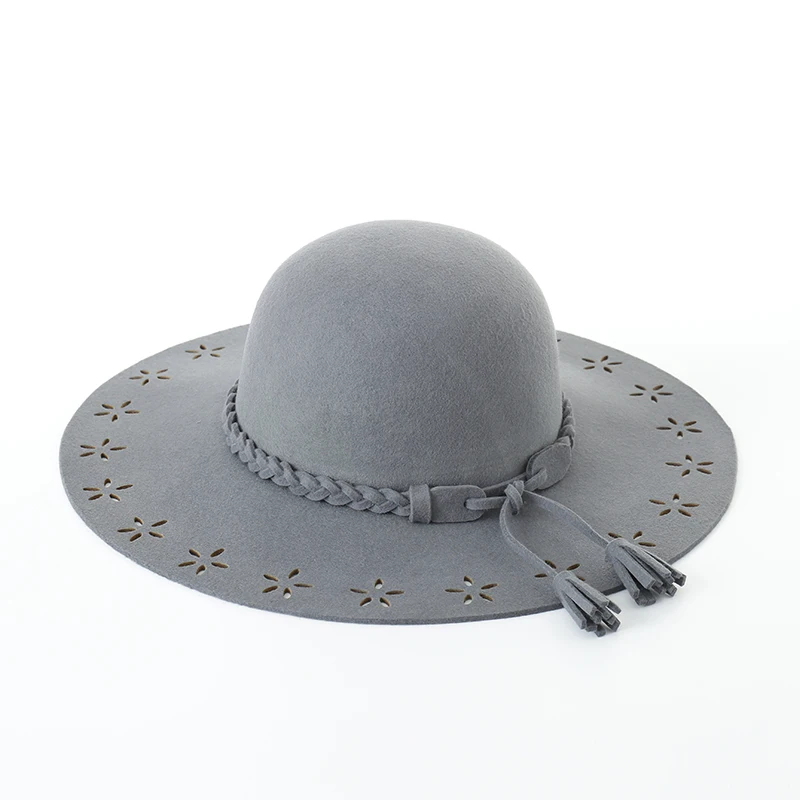 black wide brim floppy hat