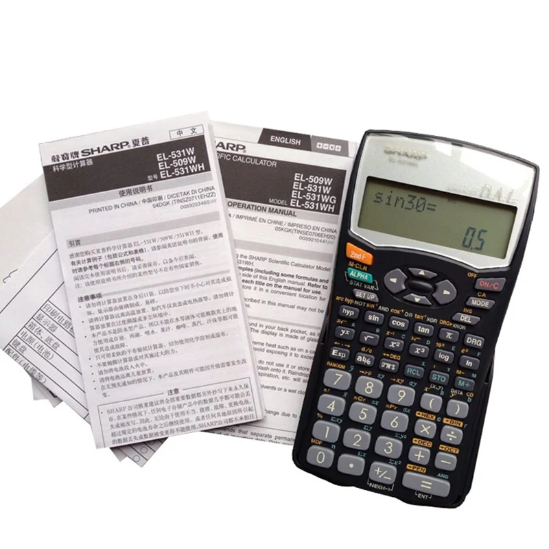 Sharp EL 531 WH Calculator with Protective Case