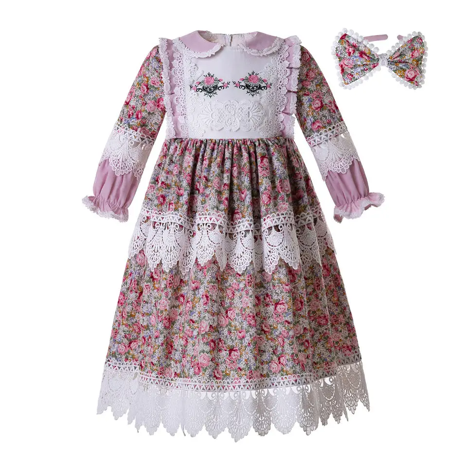 Pettigirl мусульманское платье для девочек с длинными рукавами кукольный воротник