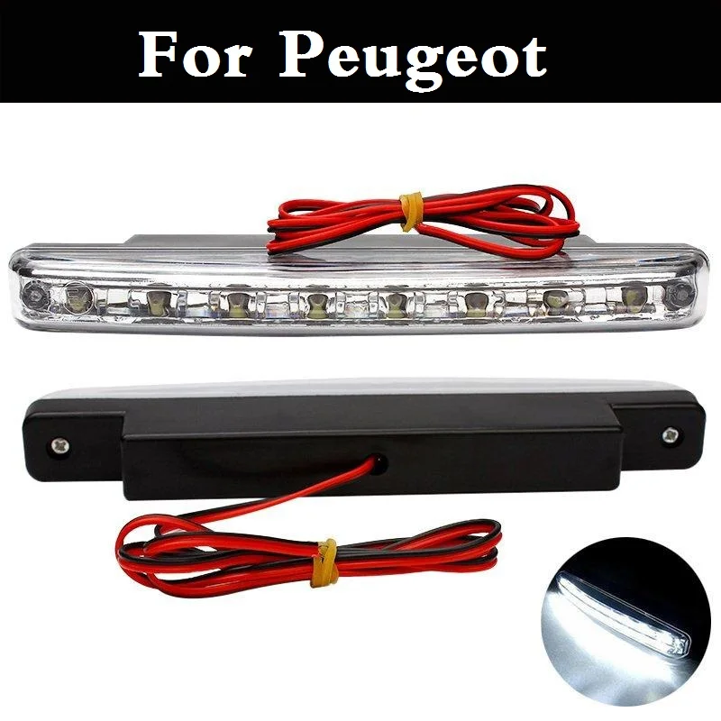 2X 8 LED DC 12V Auto Daytime Running Light Head DRL Car Styling For