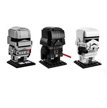 Star Wars Series 41619 Darth Vader 41620 Storm White Soldiers Action Figure Toy BrickHeadz Building Blocks Toys For Children(China)