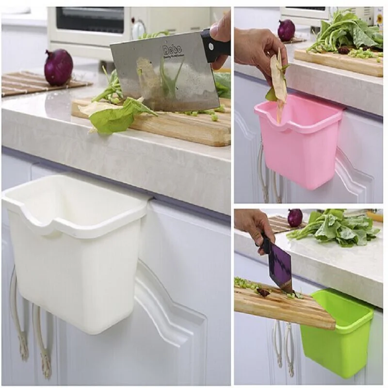 Multicolor creative hanging multifunctional Household Desktop Storage barrel trash can storage box kitchen Cupboard Waste Bin | Дом и сад