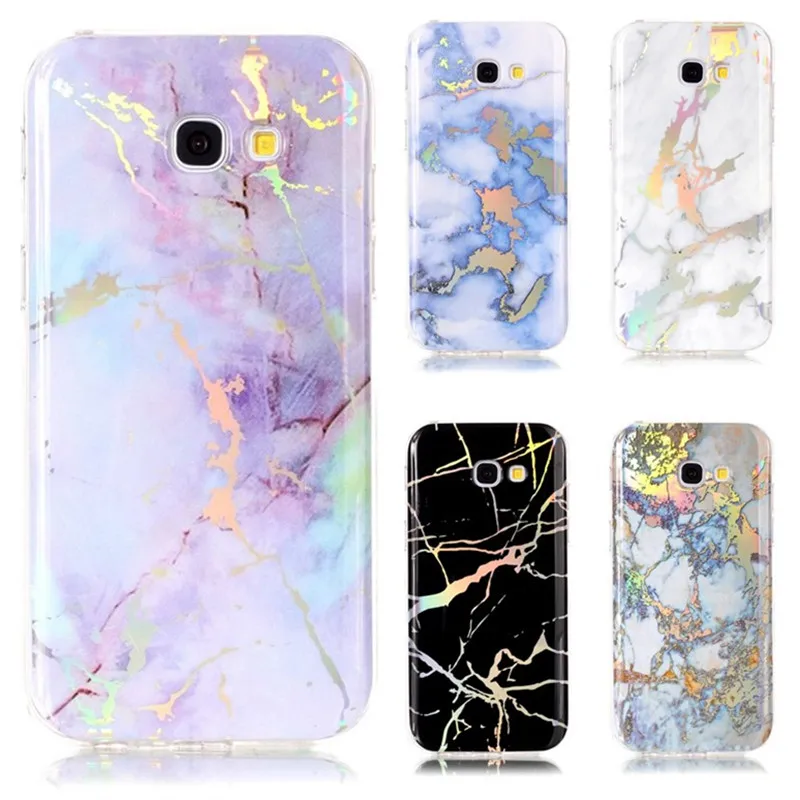 Задняя крышка для samsung A5 2017 телефонные чехлы Coque Galaxy Мрамор Гранит Мягкий