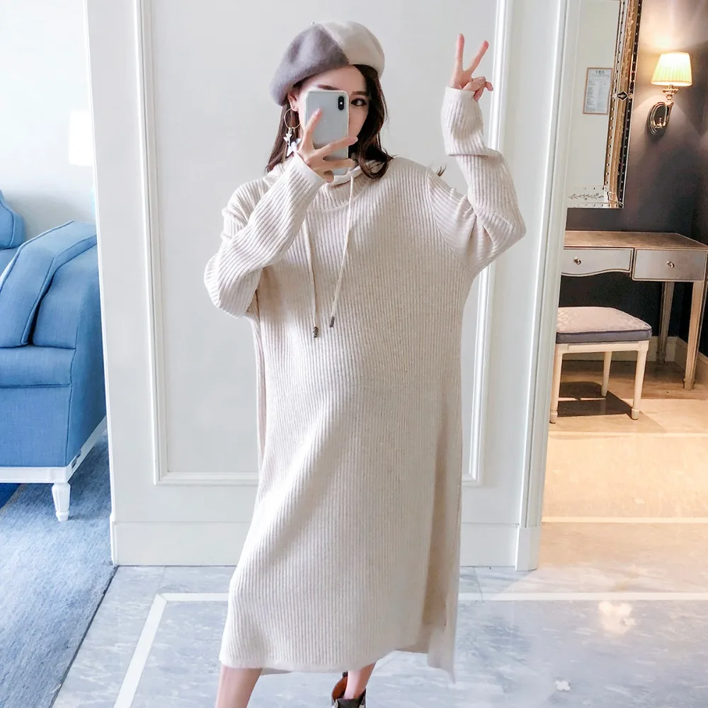 Pregnant women sweater 2018 autumn and winter new fashion long long sleeve pregnancy loose maternity dress hooded sweater цена Pregnant women sweater 2018 autumn and winter new fashion long long sleeve pregnancy loose maternity dress hooded sweater цены онлайн