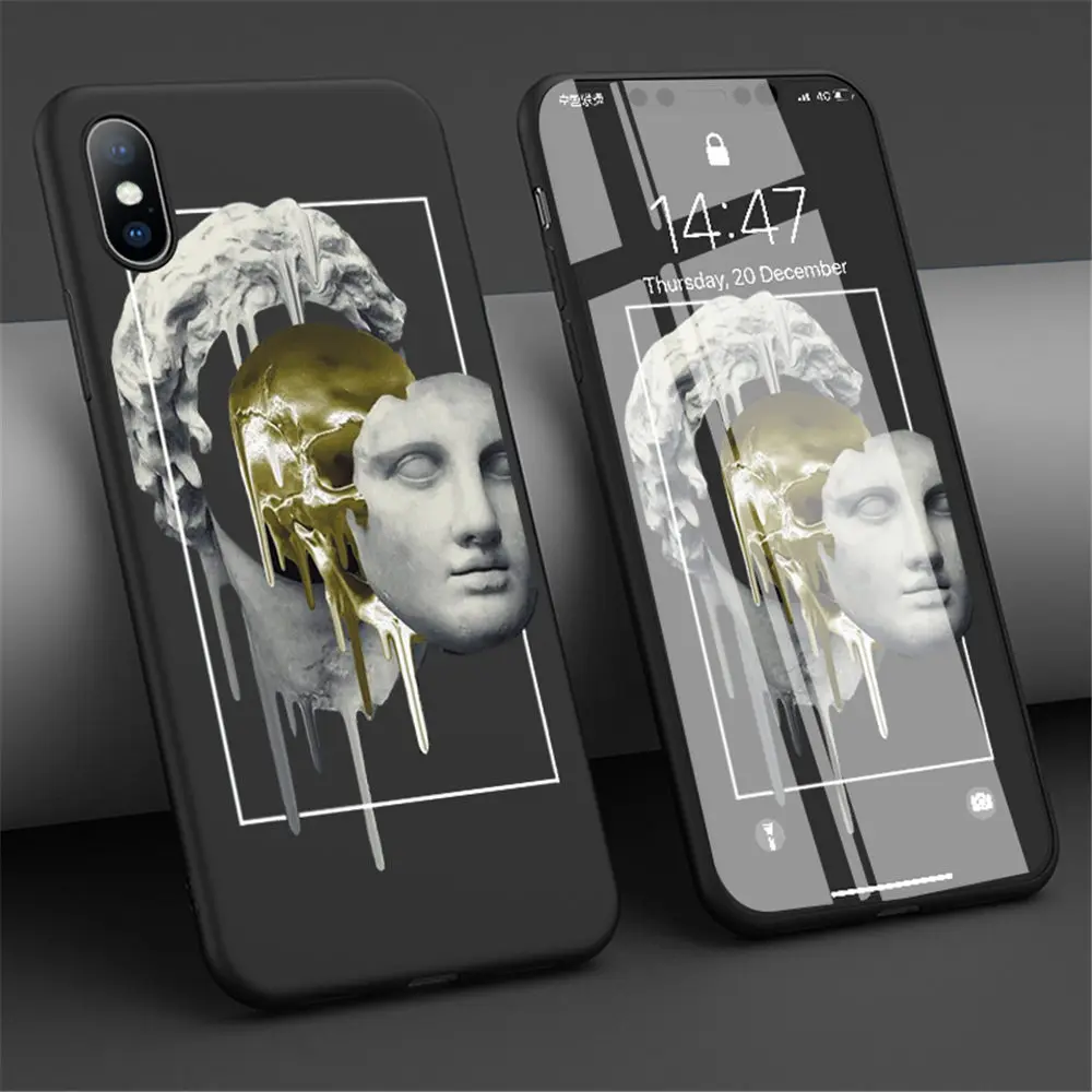 Чехол Ottwn Art с абстрактным рисунком статуи для iPhone 11 Pro Max 7 8 6 6s Plus 5 5S SE X XR XS Max мягкий чехол для телефона TPU задняя крышка Coque Capa