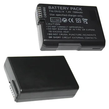 

1pcs 7.4V 1500mAh EN-EL14 Batteries ENEL14 EN EL14 Camera Battery Pack For Nikon D5200 D3100 D3200 D5100 P7000 P7100 MH-24 Black