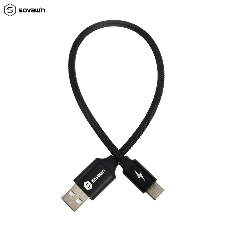 Кабель Sovawin type C для быстрой зарядки 3A Micro Usb 120 медный провод 30 см для быстрой зарядки короткие данные для Macbook для Nokia телефона Android