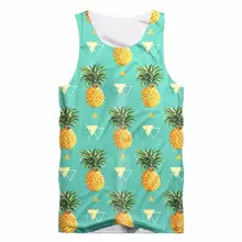 Новинка 3D Ананас фруктовый принт майка Топы для мужчин и женщин летние рубашки без рукавов фитнес жилет плюс размер 4XL 5XL унисекс тренажерный зал на заказ