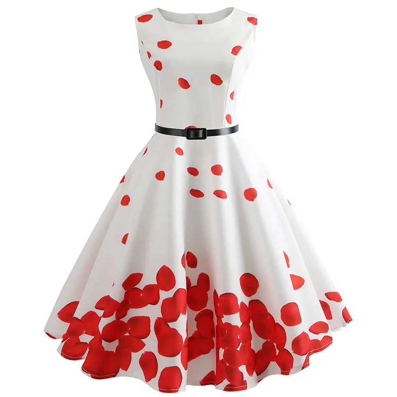 Летние женские платья, повседневные, цветочные, Ретро стиль, 50s 60s Robe Rockabilly Swing Pinup Vestidos, вечерние платья на День святого Валентина