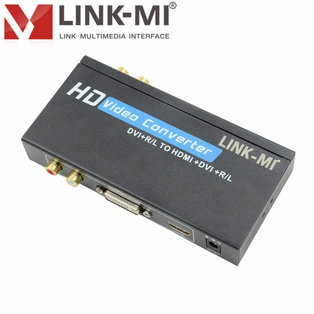 LINK MI DVI на HDMI/DVI конвертер поддерживает VGA видео высокой четкости 1080p с RCA аудио D к