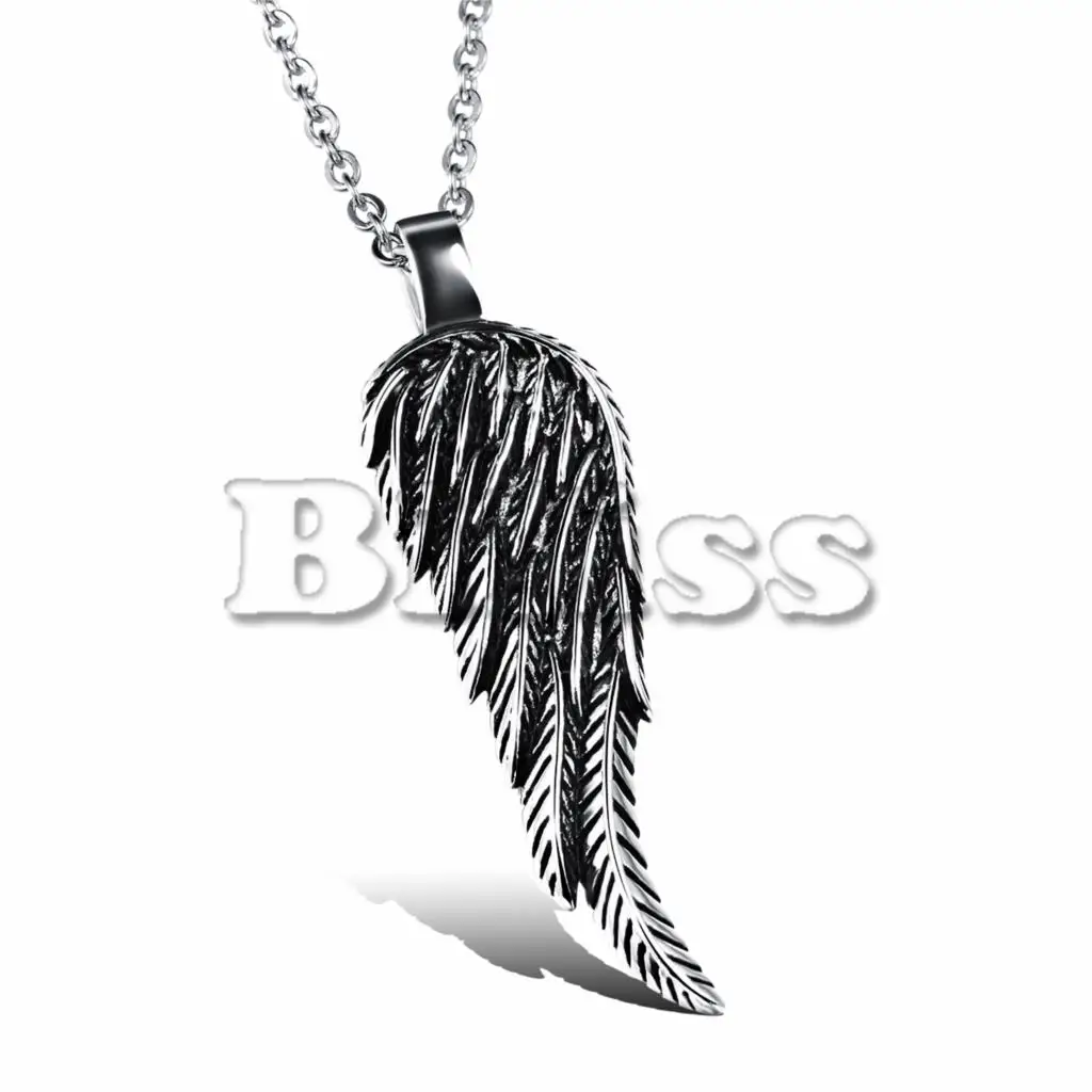 Baru Kedatangan Trendy Unik Mens Stainless Steel Angel Wing Liontin Busana Pria Kalung Laki Laki Hadiah Hombre Collares Wing Pendant Necklace Boymens Fashion Necklace Aliexpress