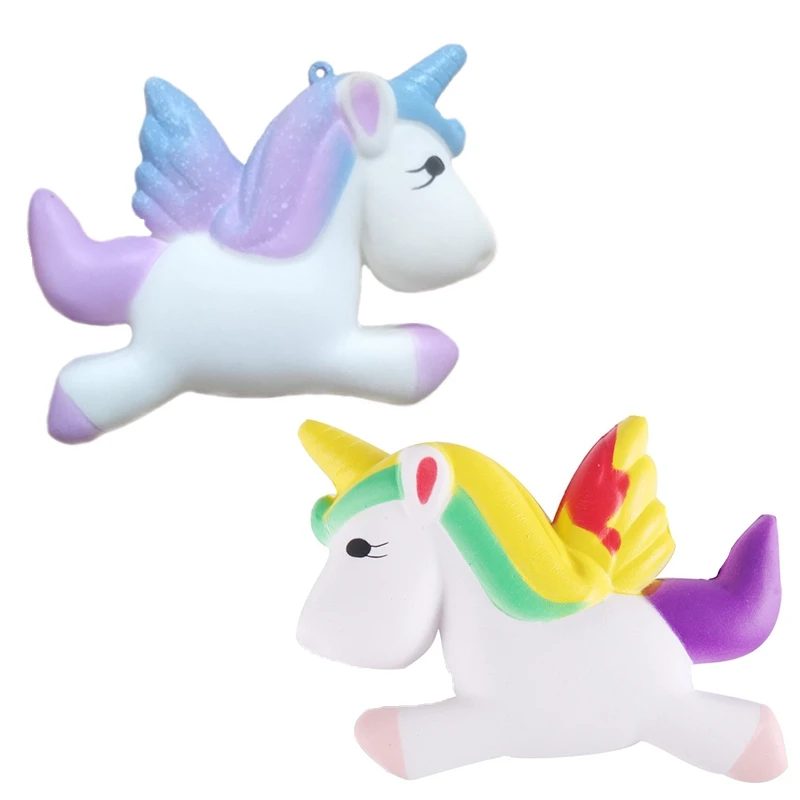 

6pcs/lot 12cm Squishy Rainbow horse slow rising squishys unicorn Toys