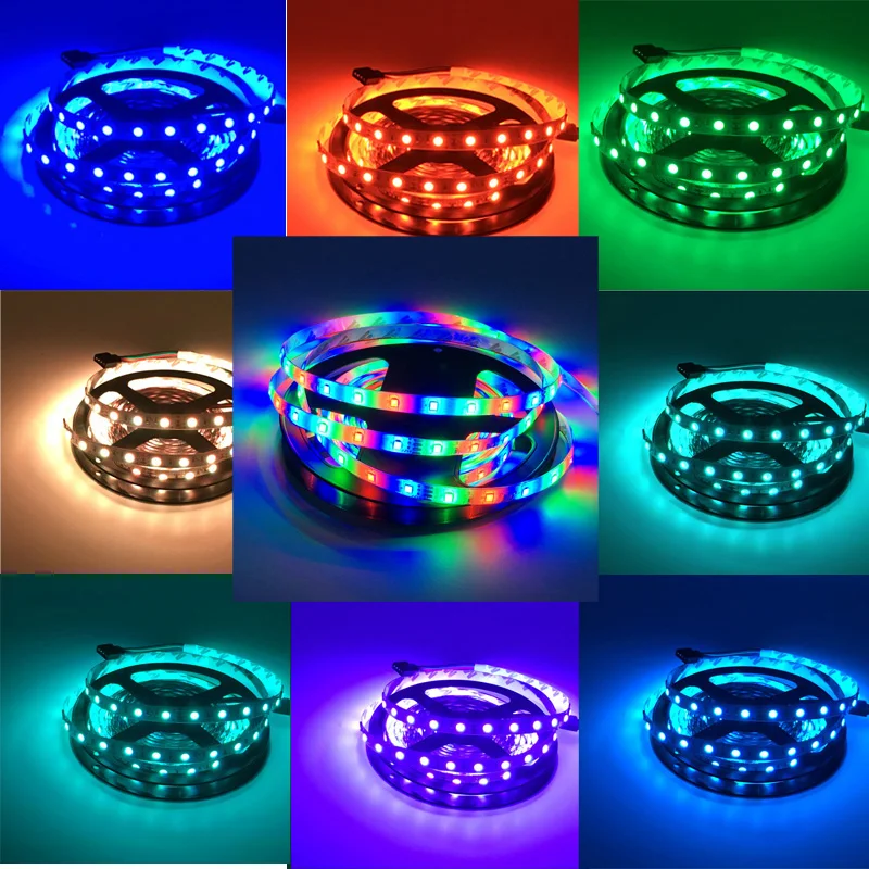 Smd rgb не/водонепроницаемый светодиодный свет Газа 5050 2835 10 м 5 м светодиодный Luce светодиодный rgb диода светодиодный ribbonflexible Регулятор DC 12 В