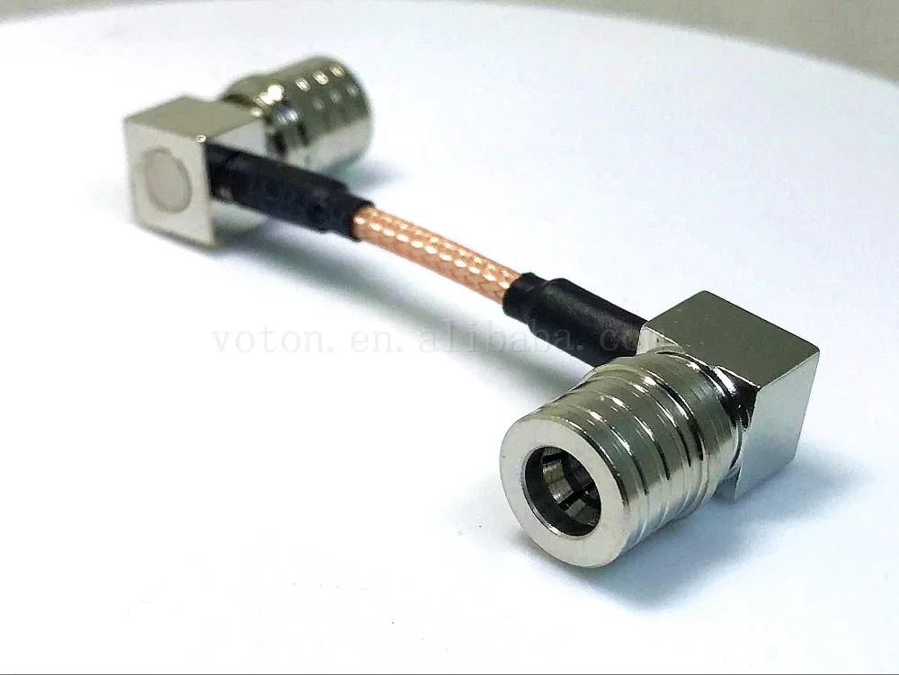 QMA male right angle to QMA male right angle with RG316 cable 5cm1
