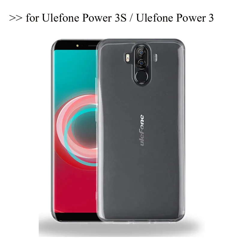 Для Ulefone power 3 силиконовый чехол 6," Ультратонкий Мягкий ТПУ прозрачный чехол для мобильного телефона чехол для Ulefone power 3 S