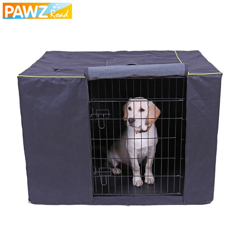 Pet Dog Cage Cover Waterproof Non slip Solid Extra Large Cat Dog Kennel Cover Collapsible