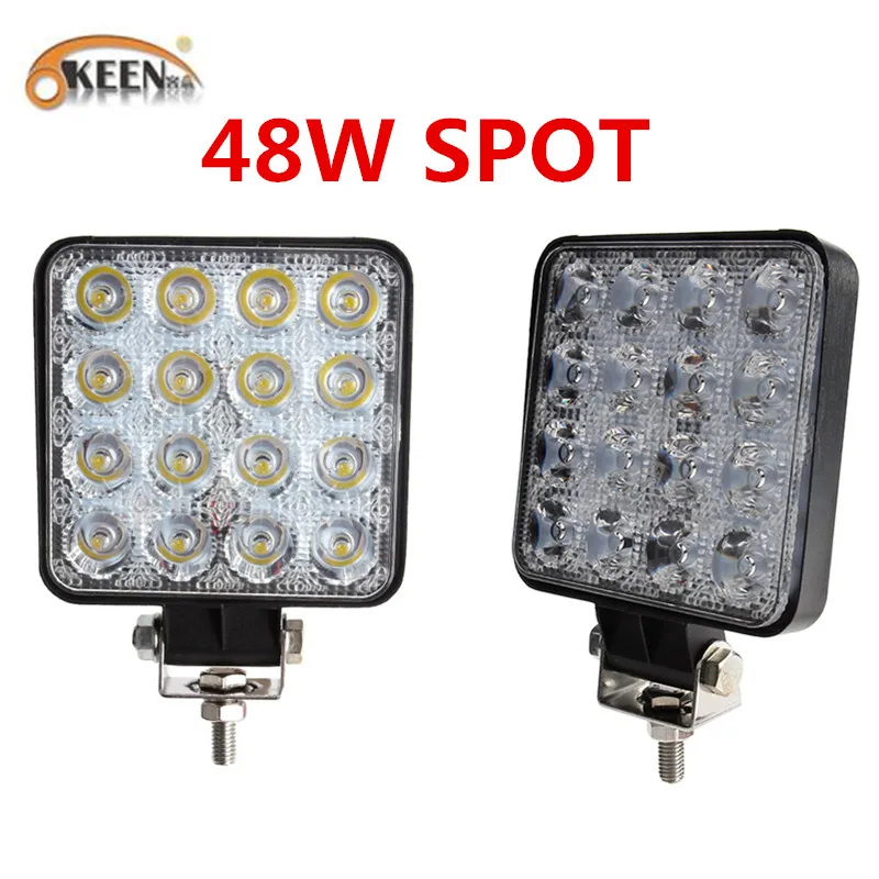 

OKEEN Waterproof 4inches 48W Offroad Car 4WD Truck Tractor Boat Trailer 4x4 SUV ATV 12V Spot Flood LED Light Bar LED Work Light