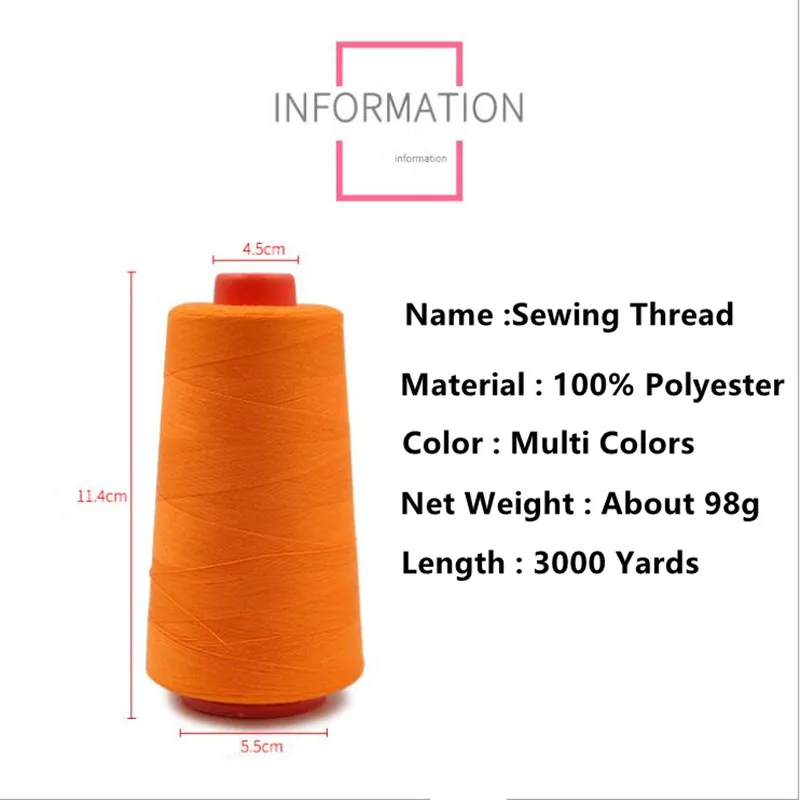 3000 Ярд многоцветная нить для шитья, Полиэстеровая ручная нить для вышивания, прочная нить 40 s/2 для ручной швейной машины, аксессуары для шитья