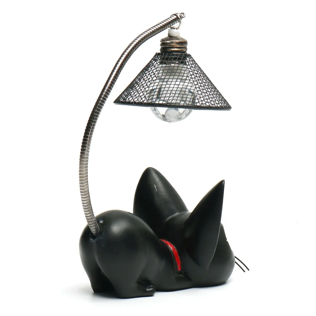 Net hole lampshade Маленький Ночной светильник с кошкой, Мультяшные украшения, коллекция детских прикроватных столов для чтения, Ночной светильник, лампа Deocr, подарок 10 см* 17,5 см - Испускаемый цвет: Net hole lampshade