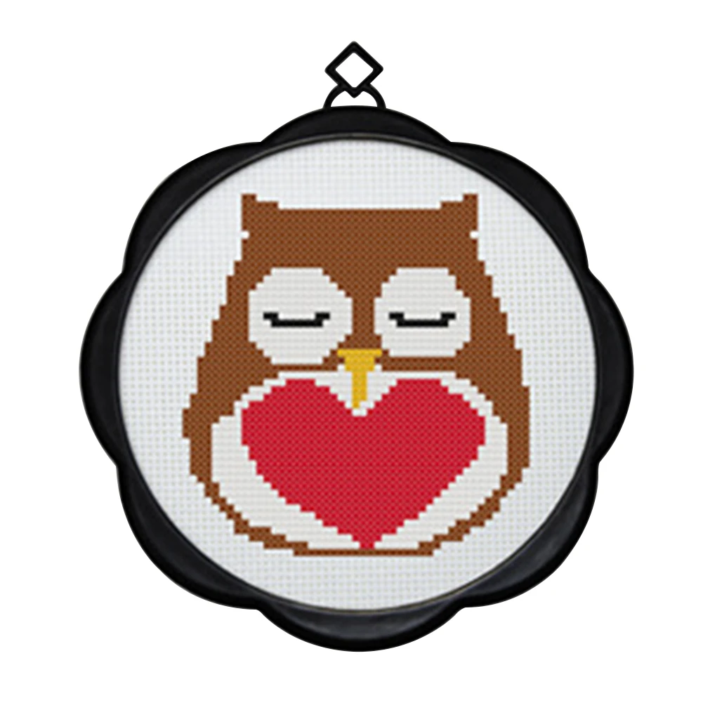 

Owl Pattern Kids DIY Tool Arts Embroidery Needlework Printed Crafts Counted Beginners Children Cross Stitch Kits Stitching