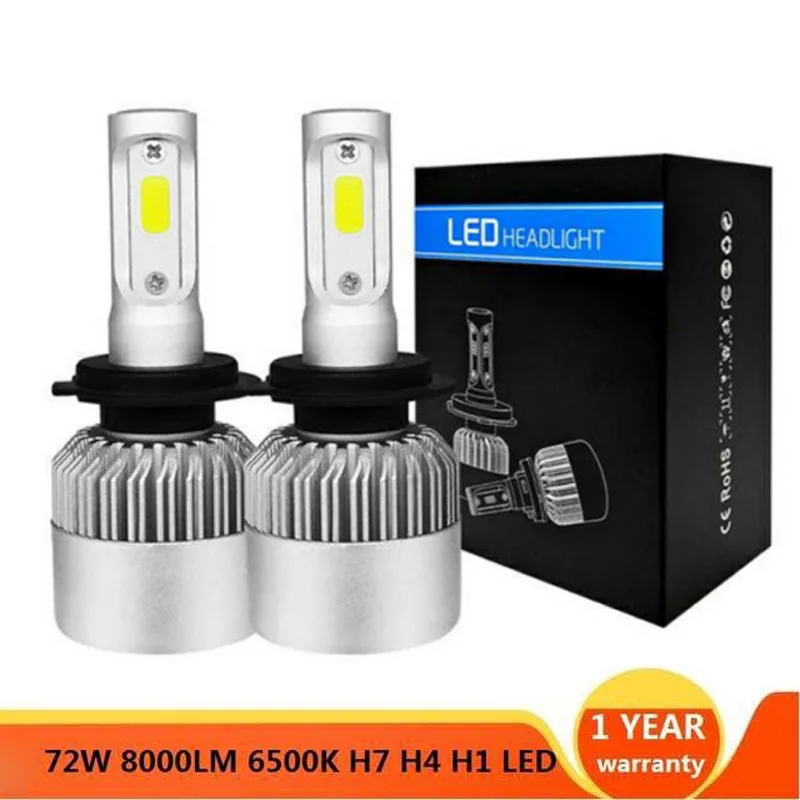 

Elglux Auto Bulbs 12V Car Headlight H4 LED H7 H1 H3 H11 H13 HB1 HB2 HB3 HB4 HB5 9003 9004 9005 9006 9007 72W 8000LM 4300K 6500K