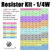 1/4w resistors pack 168 values x 10pcs = 1680pcs 0.1 - 10M 1% full range resistors assortment kit ► Photo 2/2
