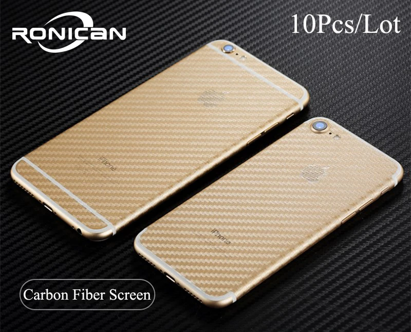 10 шт 3D углеродное волокно задняя пленка для iPhone 6 6s 7 8 Plus прозрачная защита от