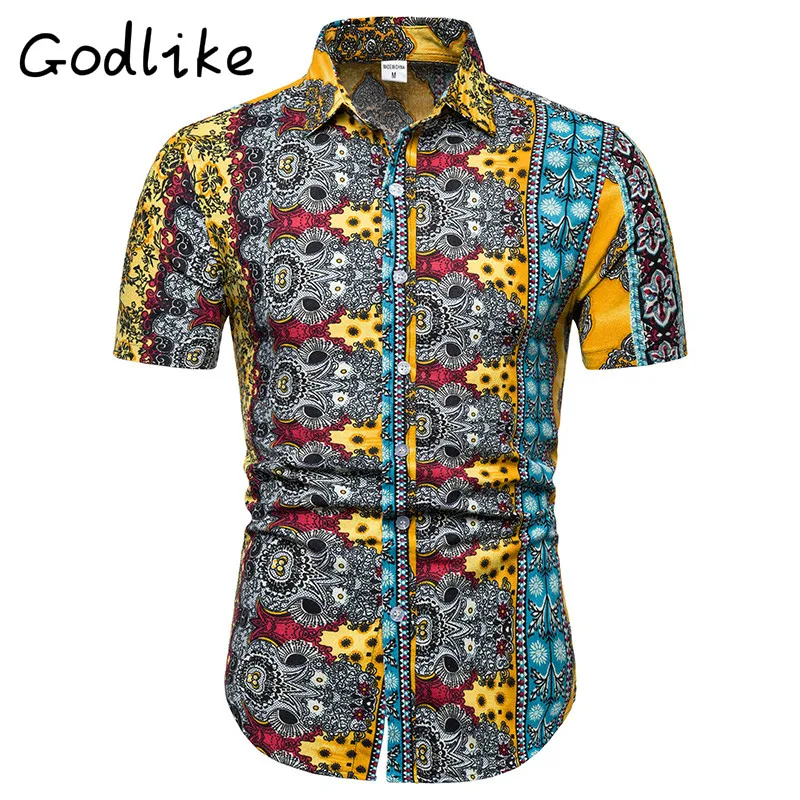 

Foreign Trade Burst Men's Wear 2019 New Summer Dress Men's Fashion Short Sleeved Leisure Shirts Slimming Shirts TC33