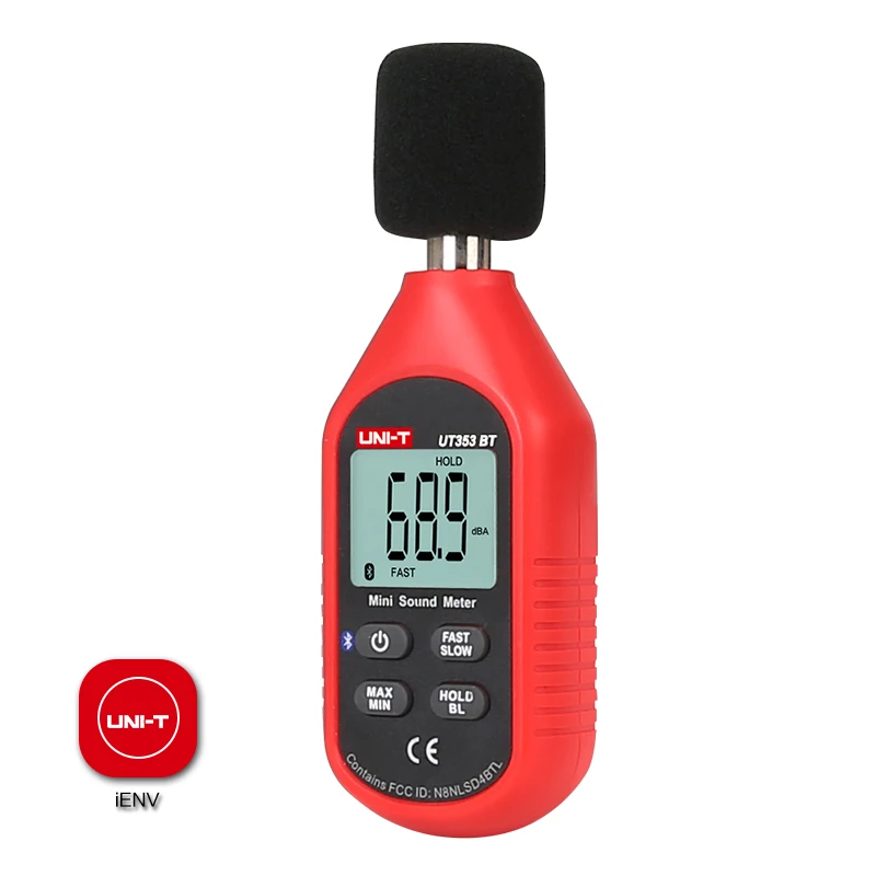UNI T UT353BT Мини цифровой измеритель уровня звука Bluetooth децибел шума аудио детектор 30