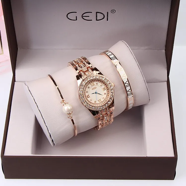 Женские кварцевые часы GEDI розовое золото 3 шт. 2019|hodinky brand|hodinky women goldhodinky |