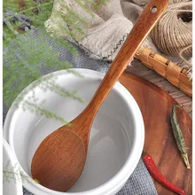 1 шт. натуральная лопатка из бамбукового дерева, кухонная шлицевая лопатка, ложка для перемешивания, держатель для кухонной утвари, обеденные пищевые лопатки для вока, Turners A18