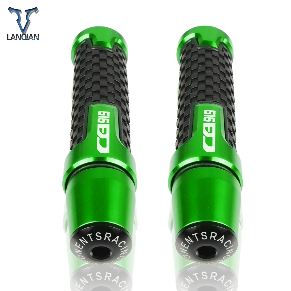 7/8'' Motorcycle Anti-Skid Handle Grips With Handle Grip End CNC 22mm For HONDA CB919 CB 919 2001 2002 2003 2004 2005 2006 07 08