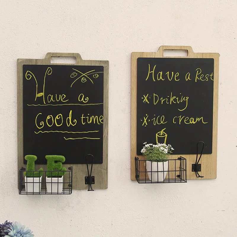 Wall Storage Basket Retro Blackboard (5)