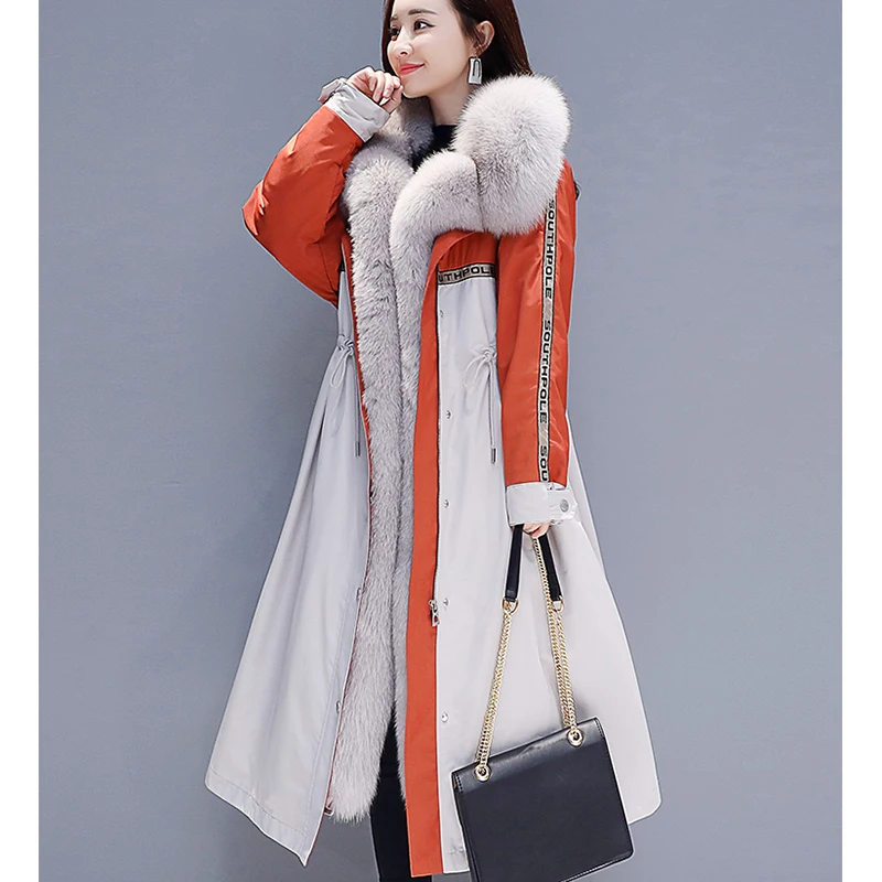 #*Cheap Comfortable Long Sleeve Woman Thicken Warm Coat Fashion Joker Cotton padded Jacket 2019 Winter Women Big Fur Collar Outerwear