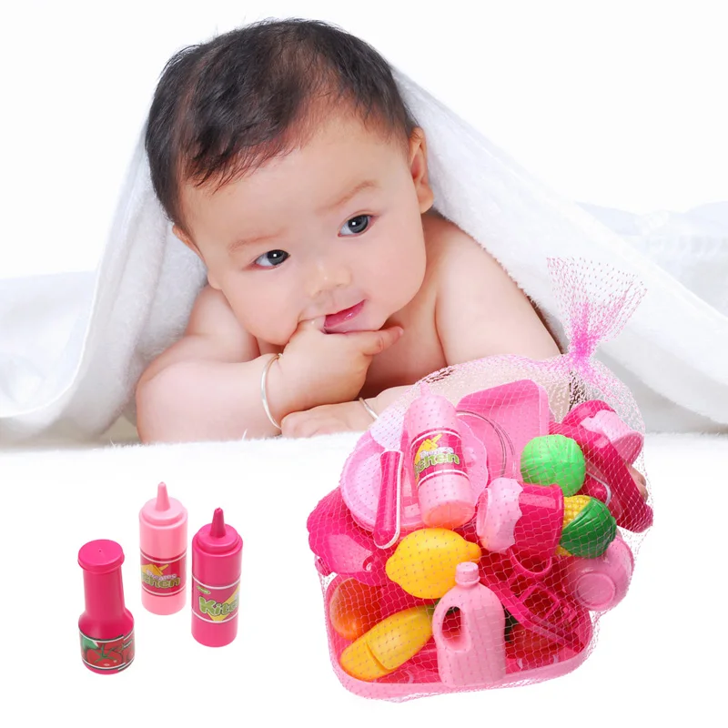 

40pcs/set Cooking Toy Pink Kitchen Food Cooking Role Play Pretend Toy Girls Baby Children Birthday Christmas Gift