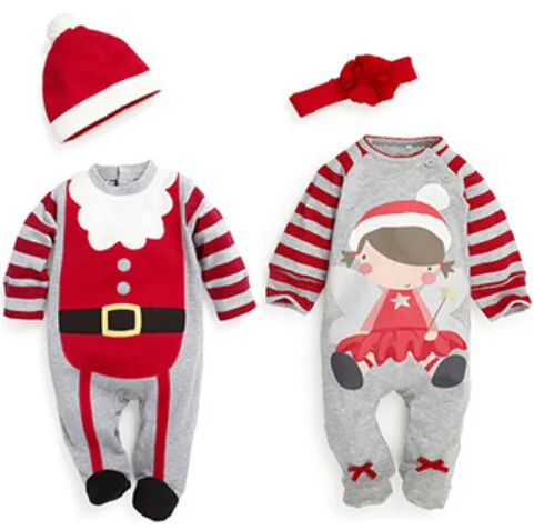 

2018 New Christmas Baby Rompers Newborn Clothing Set Baby Jumpsuit Infant Boy Girl Long-sleeved Romper Santa Claus suit