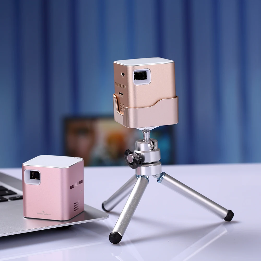 Newest small DLP projector pico pocket beamer P6 mini 2017 connect wifi