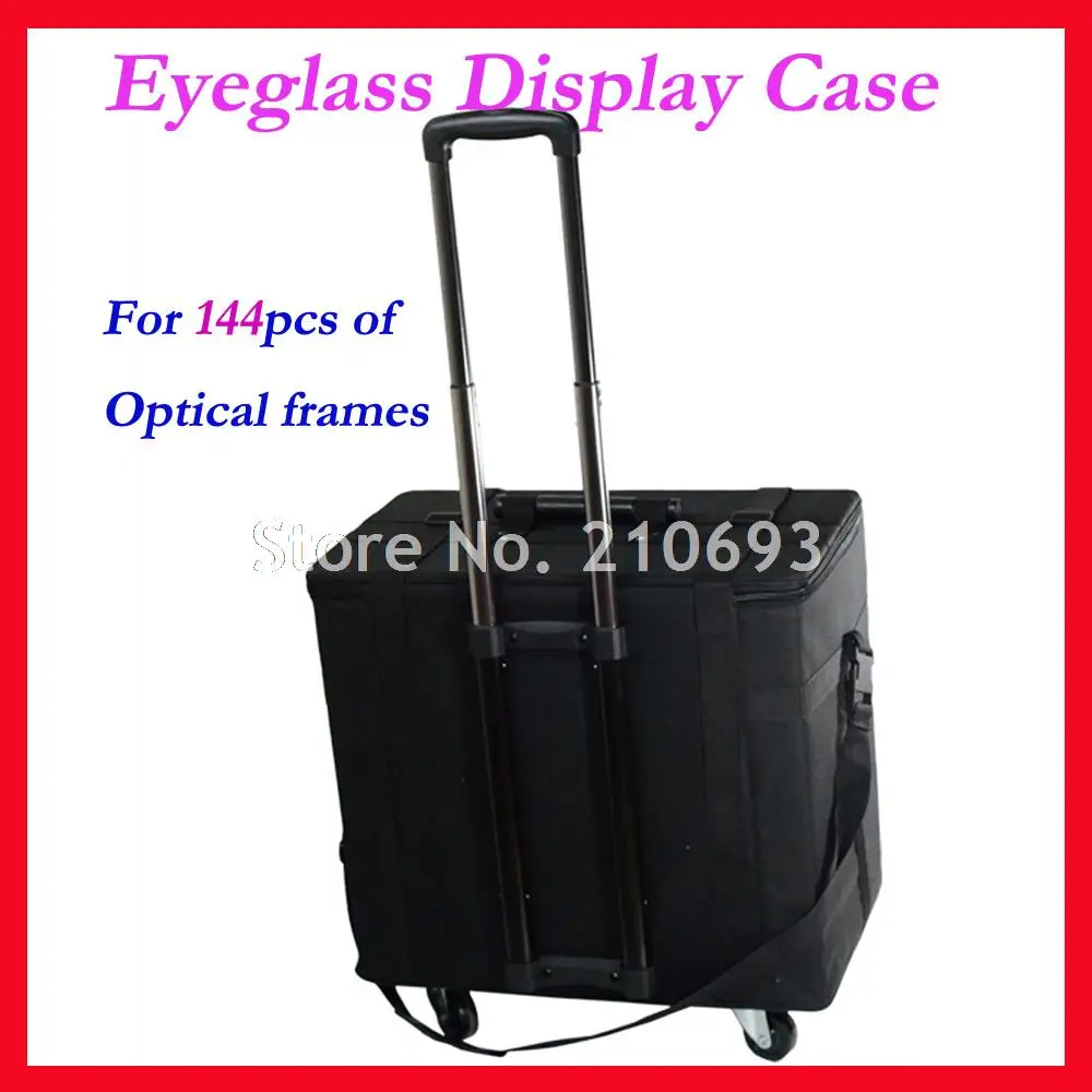 Hold 144pcs Optical Sunglasses Eyewear Eyeglasses Glasses Display case Sample box travel Trolley