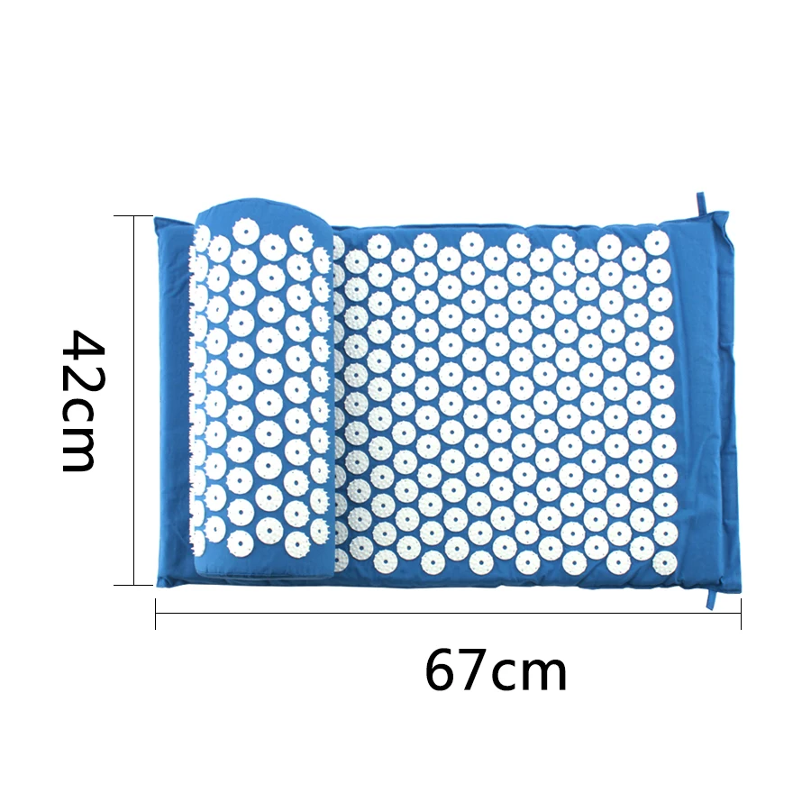Yoga Lotus Spike Acupuncture Mat Body Back Foot Massager Acupressure Cushion Mat Relieves Stress Pain Yoga Mat Relief Body Pain