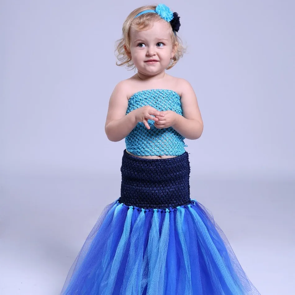 New Baby Kids Girl Tutu Dress Mermaid Halloween Cosplay