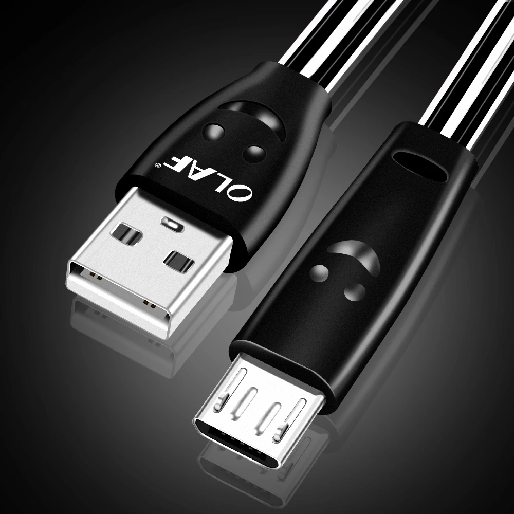 Олаф микро USB кабель 1 м светодиодный светильник Быстрая зарядка Microusb зарядное устройство шнур для samsung Xiaomi Redmi 4 Note 5 Honor Android Phone