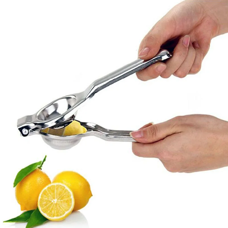 Светло-серый Stainless Steel Citrus Fruits Squeezer Orange Hand Manual Juicer Lemon Orange Juice Fruit Pressing Kitchen Tools - Цвет: Светло-серый