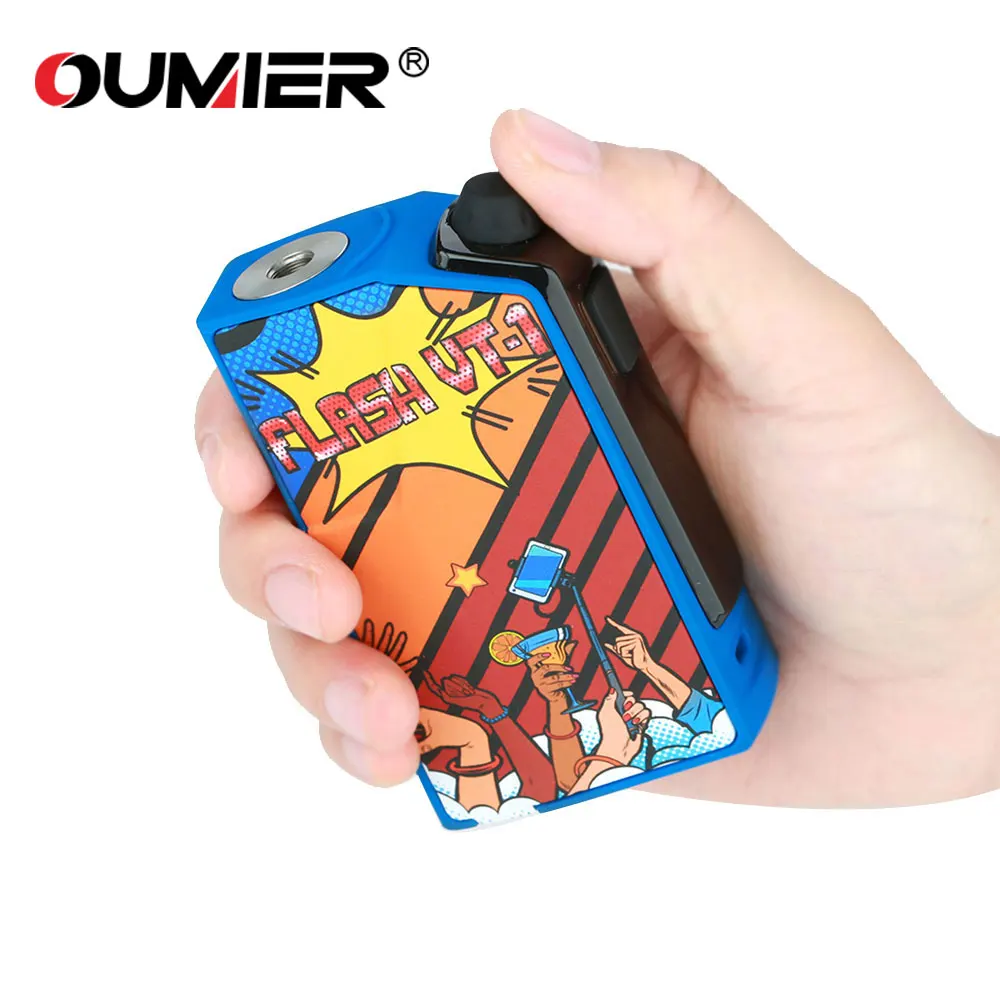 

Original 222 Electronic Cigarettes Mod OUMIER Flash VT-1 Box Mod with Switchable side panel & 6.2-8.4V Voltage no 18650 battery