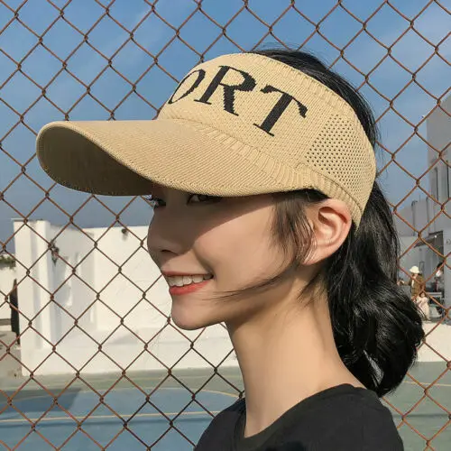 

Men Womens Girls Sports Adjustable Cap Sun Summer Casual Breathable Outdoor Hat Black White