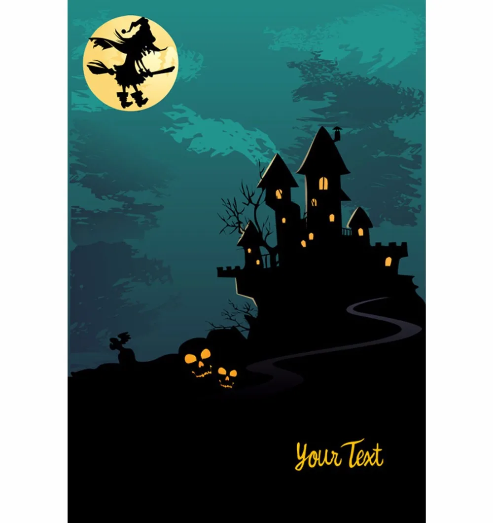 

MEHOFOTO Halloween Party Theme Photography Background Pumpkin Lawn Withered Trees lamp Custom Photo Studio Vinyl HA-017