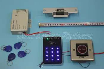 

Access control machine release button andTouch panel password+id card keytag standalone reader door locker security kit