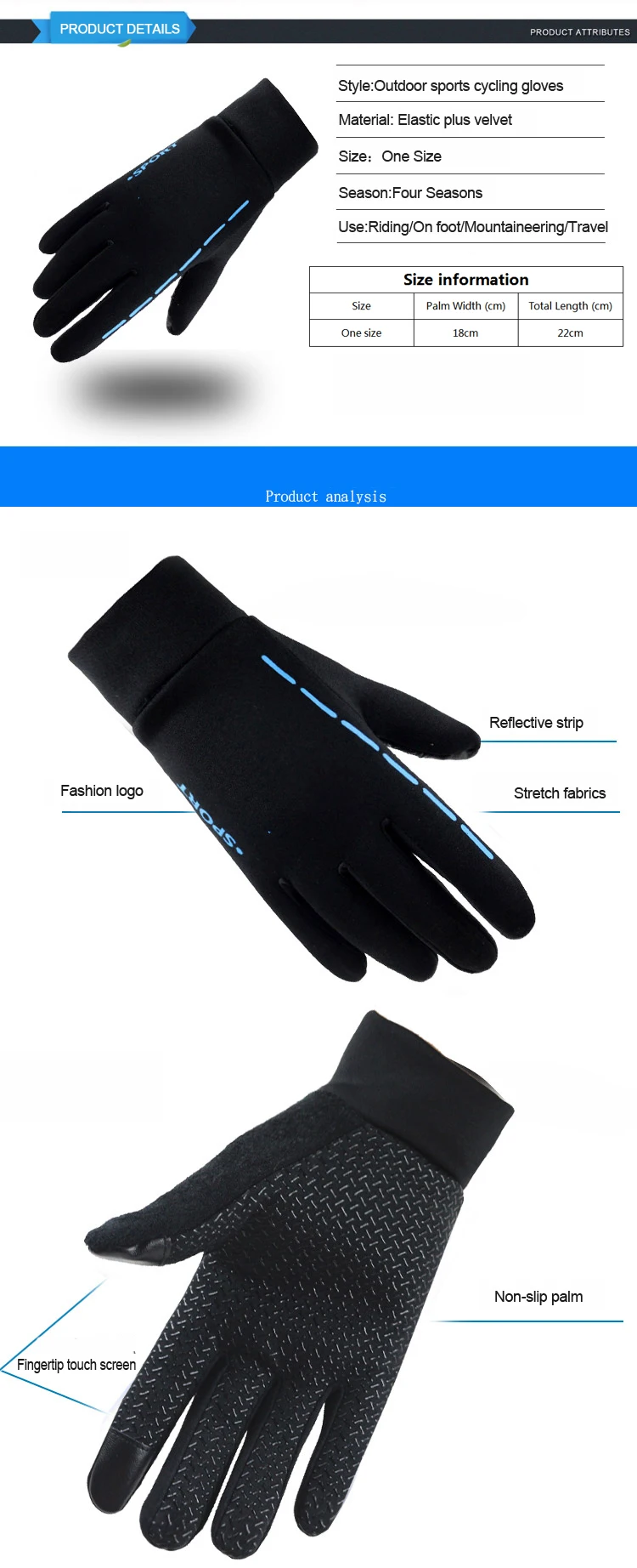 Новые модные перчатки с сенсорным экраном мужские Эластичные Спортивные Перчатки для фитнеса мужские Противоскользящие перчатки Guantes Luvas G328