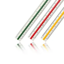 Kicute 30 см 12 "Белый треугольные пластиковая линейка пластик три цвет закодированные стороны Офис Школьные принадлежности Darwing канцелярские