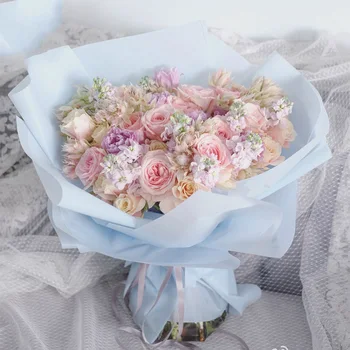 

Translucent Flowers Wrapping Paper Sheet Gift Packaging Paper Floral Bouquet Packaging Supplies 20pcs